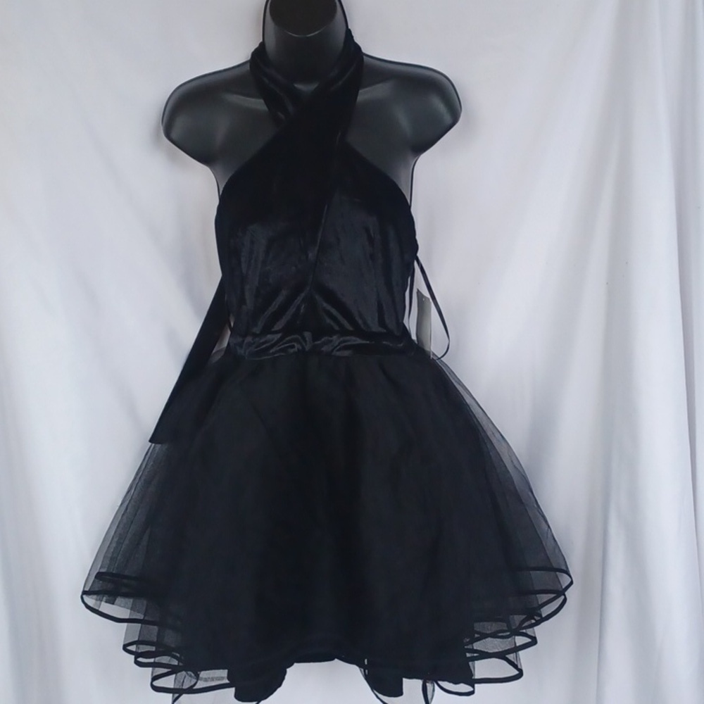 NWT ALYCE PARIS Dress Prom Cocktail Mini Tulle Black Ballerina Style Size M
